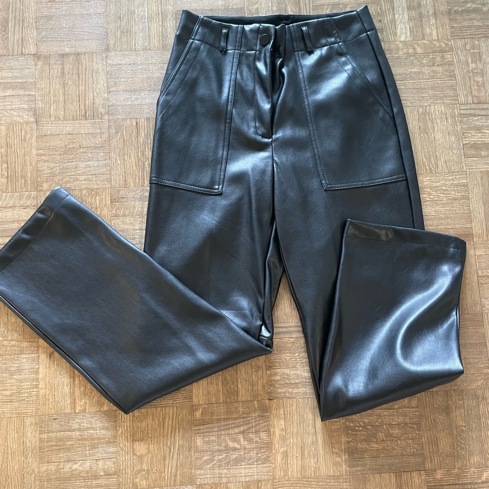 Black leather pants NWOT